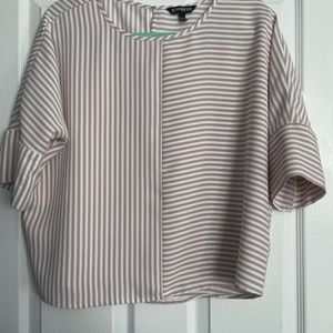 Express pink and white striped blouse: Size medium